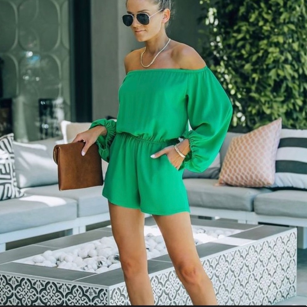 Vici Green Romper